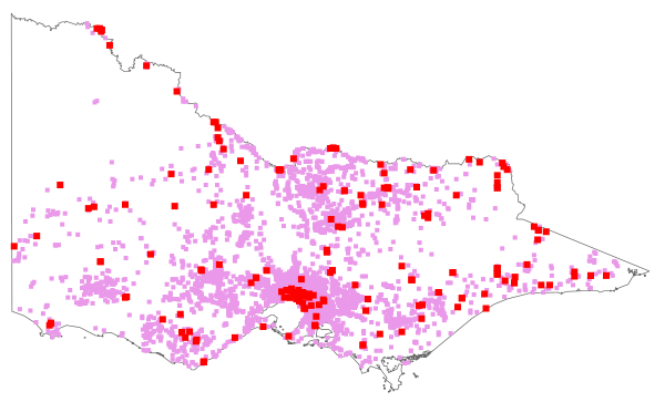 Cyperus eragrostis (distribution map)