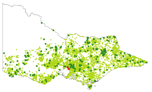 Carex appressa (distribution map)
