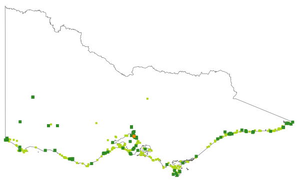 Muehlenbeckia adpressa (distribution map)
